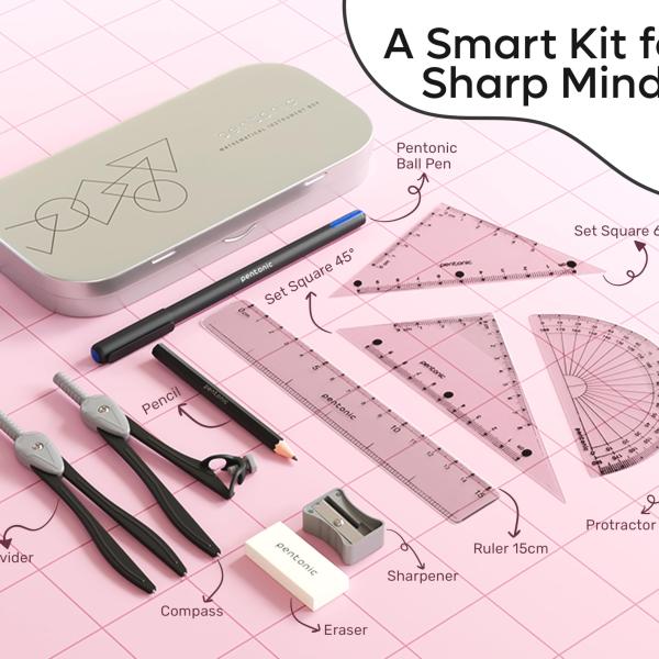 PENTONIC MATHEMATICAL INSTRUMENT BOX